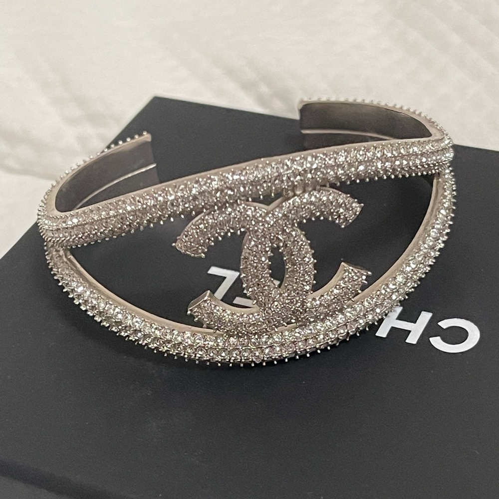 Chanel Swarovski crystal cuff